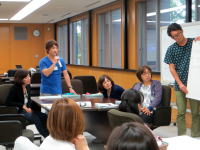 福島県立医科大学での医療者による震災と放射線健康リスクに関するディスカッションの様子。