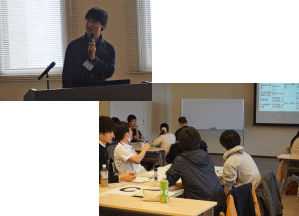 福島診断推論セミナーで講演を行う講師と、参加者がディスカッションしている様子。