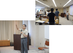 第28回福島アドバンスド・コースで講義を行う講師と参加者たちの様子。