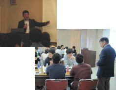 第35回福島アドバンスド・コースで講義を行う講師と参加者がディスカッションしている様子。