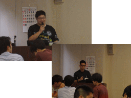 第11回診断推論セミナーで発表を行う参加者と、聴講する他の参加者たちの様子。