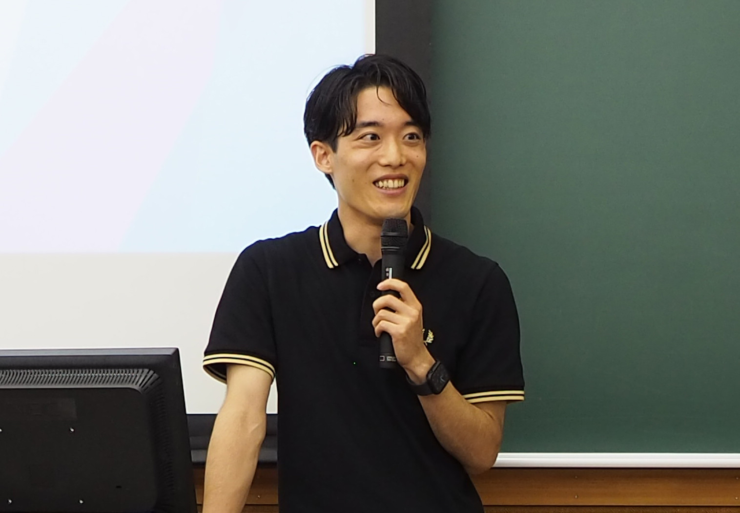 発表の様子(松井真宏さん)