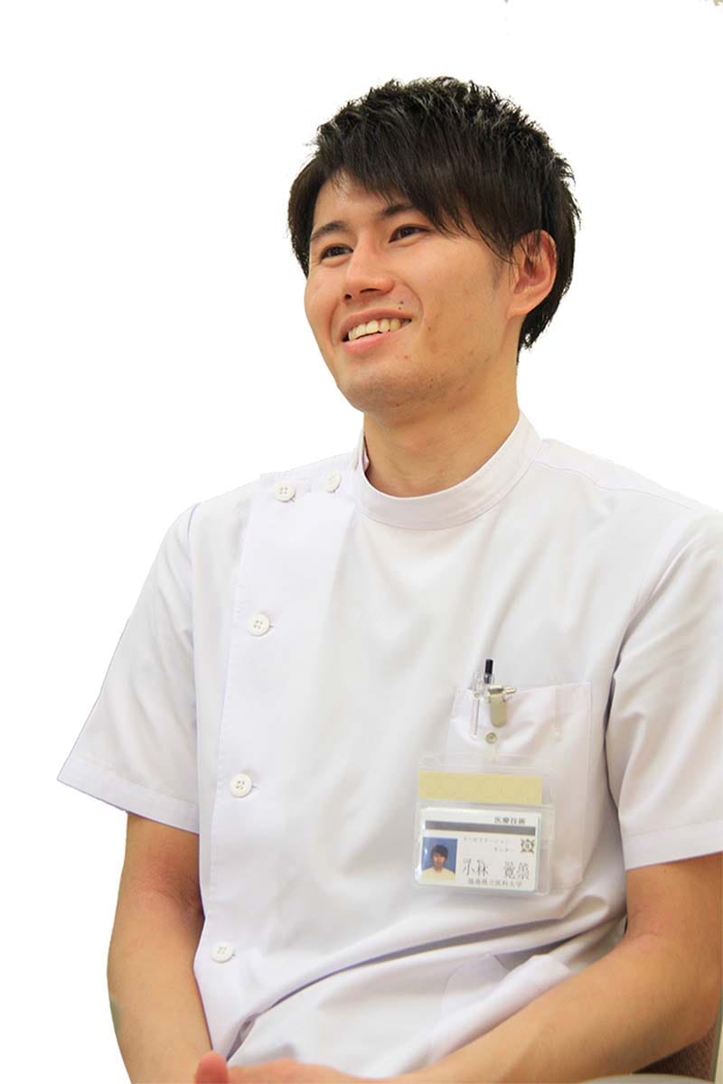 理学療法士 小林 寛崇こばやし ひろたか  2016年より福島県立医科大学附属病院 リハビリテーションセンターに勤務