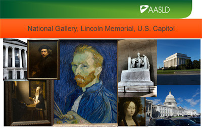 ワシントンD.C.のナショナル・ギャラリー、リンカーン記念堂、アメリカ合衆国議会議事堂の画像。