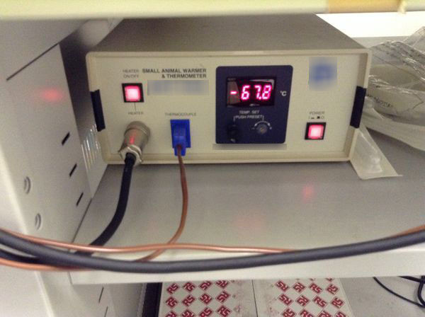 某社の体温保持装置の写真。