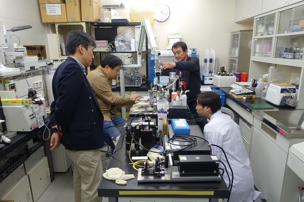 実習風景の写真。