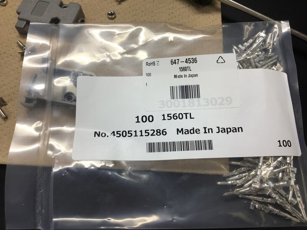コンタクト部分もRSコンポーネンツより購入した写真。