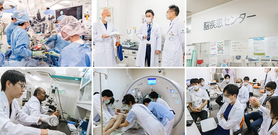 脳神経外科の手術や診療を行う医師たちが集まる福島県立医科大学の脳疾患センターの様子。