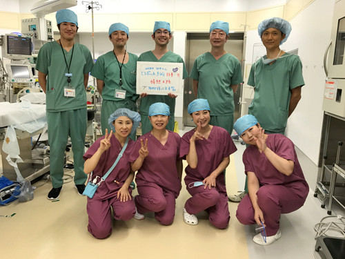 竹田綜合病院手術室の医療スタッフたち。