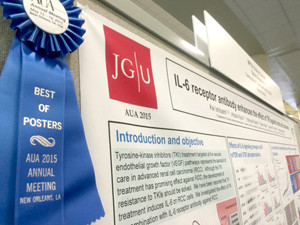 Best of Posters賞：IL-6 receptor antibody enhances the effect of TKI against renal cell carcinoma