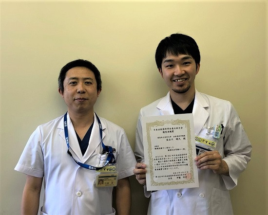 第262回日本泌尿器科学会東北地方会優秀演題賞受賞した長谷川暁久氏。