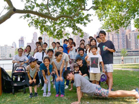 MSKCC日本人会メンバーとのBBQ写真。