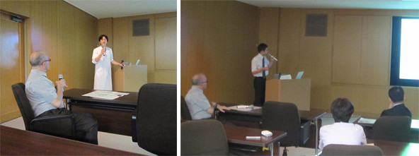 プレゼンテーション中の様子。