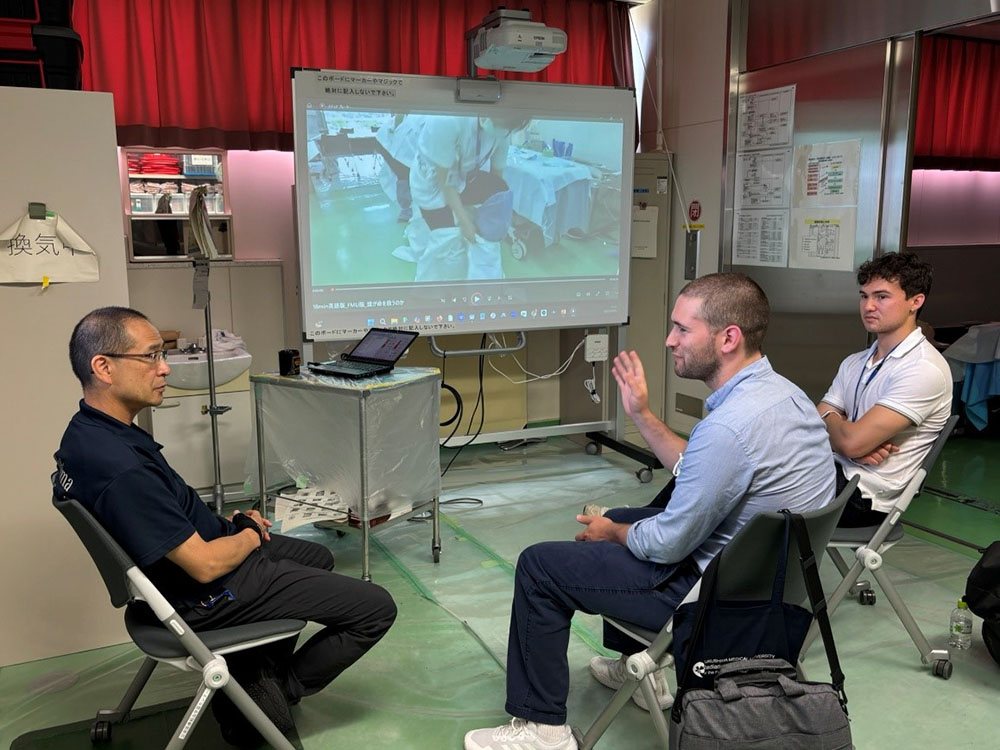 Left:Professor Arifumi Hasegawa, George and Ben