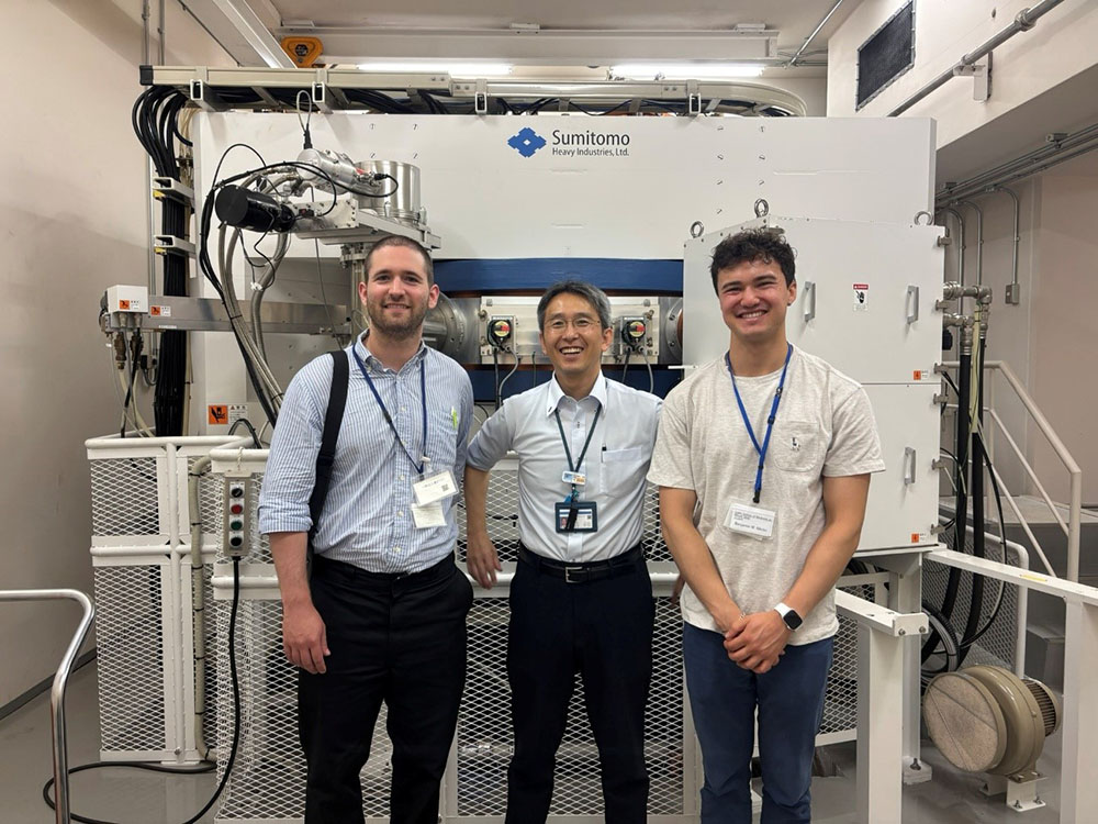 From left : George, Assoc. Professor Washiyama, Ben