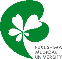 福島県立医科大学のロゴマーク。緑色の葉と四つ葉のクローバーがデザインされている。