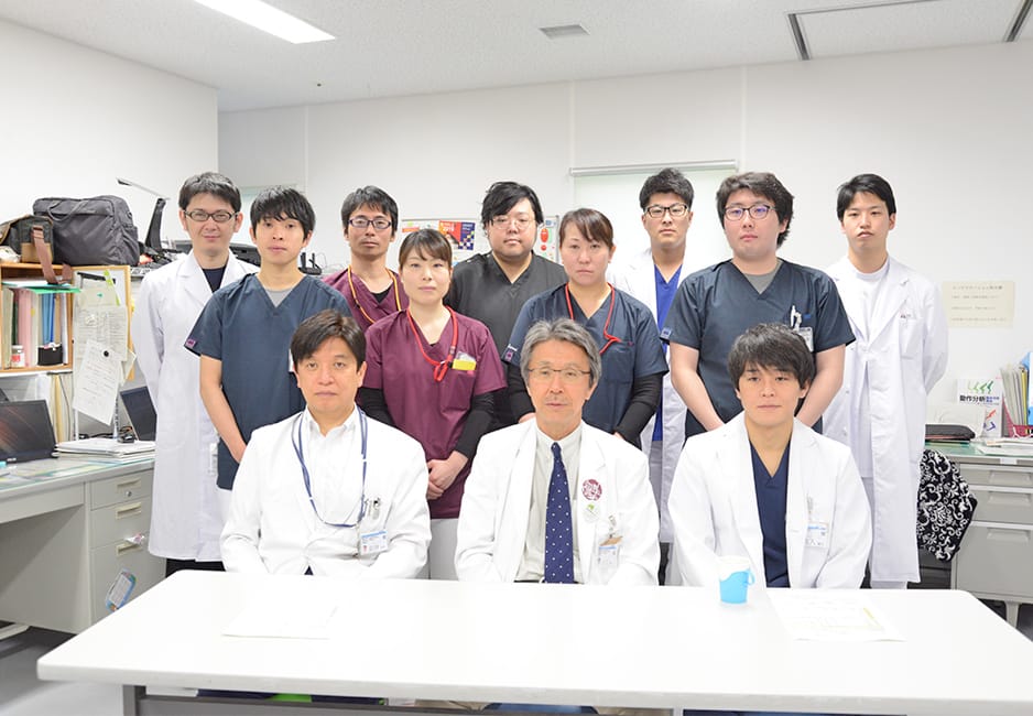 リハビリテーション部スタッフ一同の写真。
