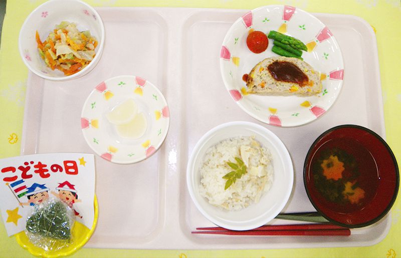 5月こどもの日のメニュー写真。
