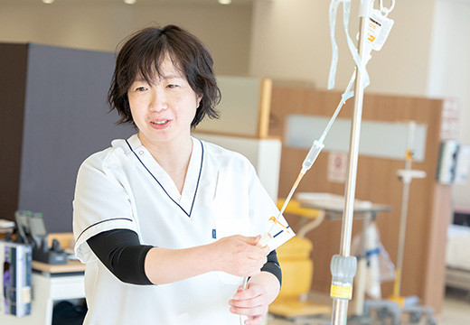 がん看護薬物療法認定看護師の写真。