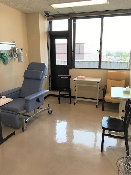 前処置室の写真。