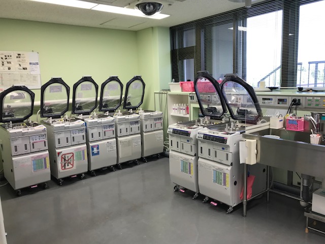 洗浄室の写真。