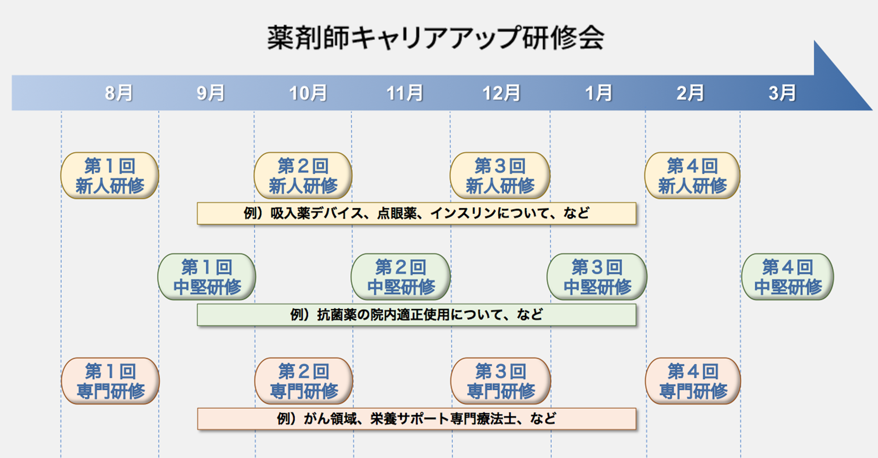 薬剤師キャリアアップ研修会のスケジュール