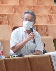 福島県産業振興センター 理事長の野地誠氏が講義をしている様子