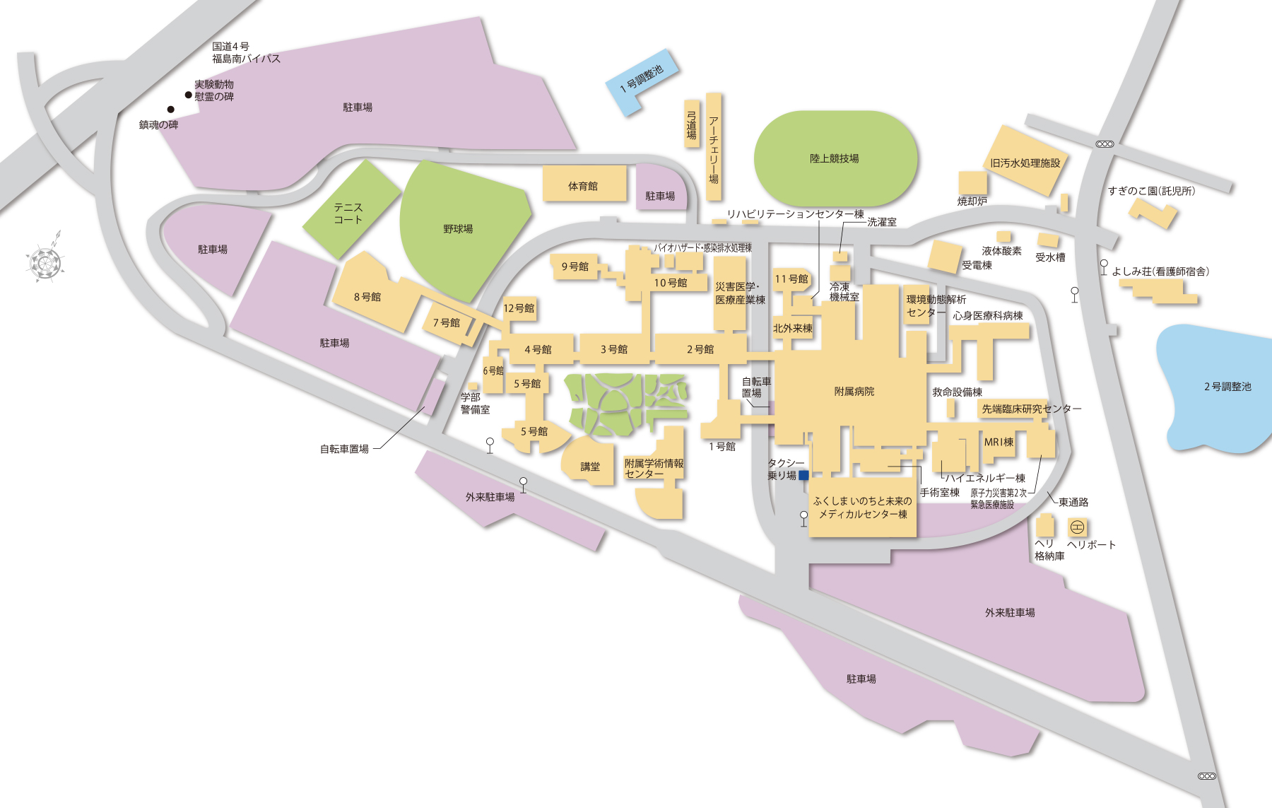 学内マップ 公立大学法人 福島県立医科大学