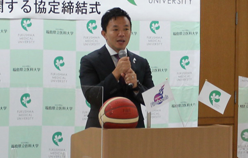 福島スポーツエンタテインメント株式会社西田創様挨拶の様子